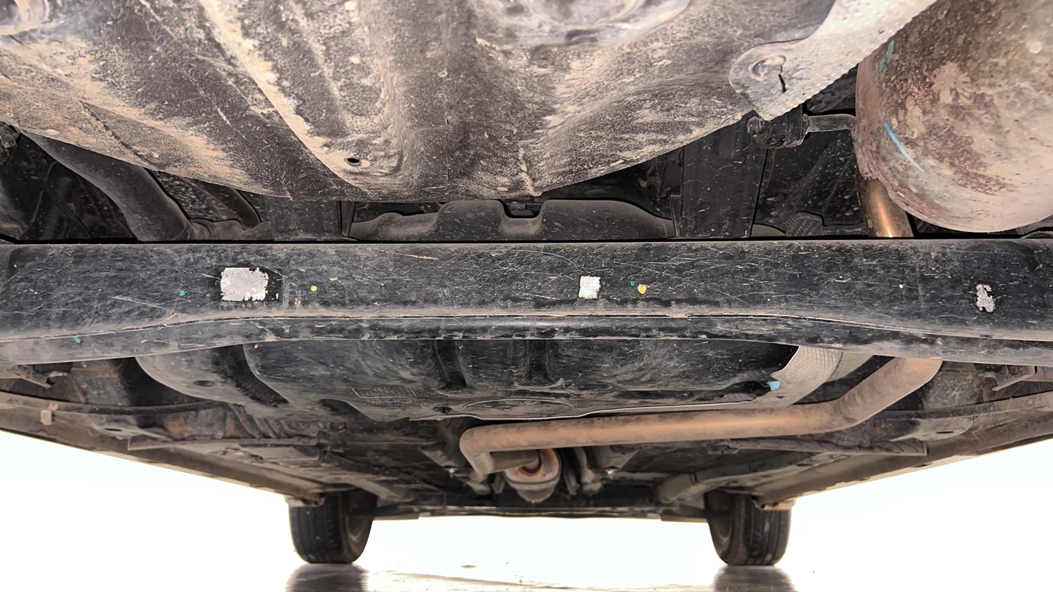 Used 2024 Hyundai New i20 Asta (O) 1.2 MT Petrol Manual extra REAR UNDERBODY VIEW (TAKEN FROM REAR)