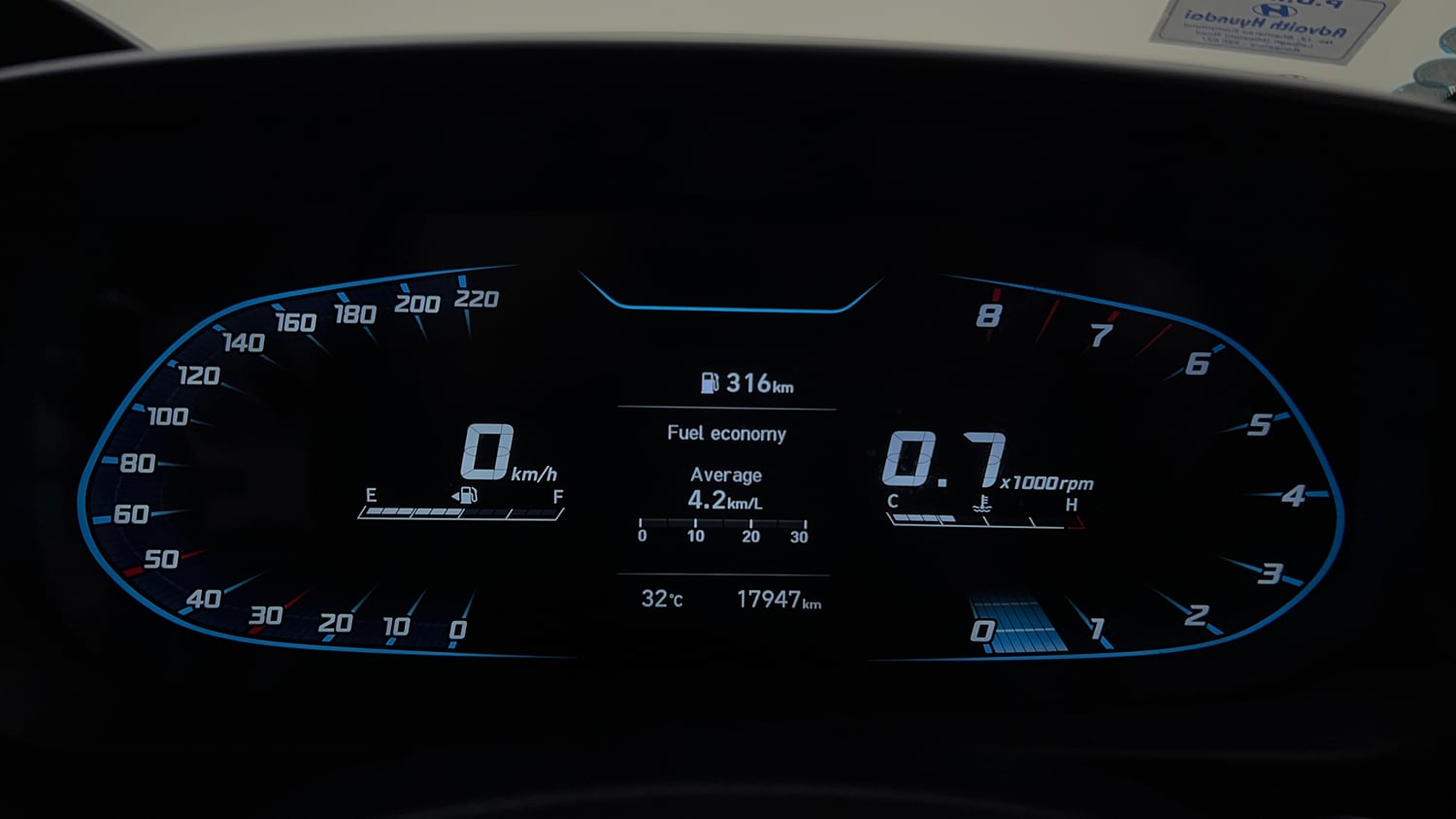 Used 2024 Hyundai New i20 Asta (O) 1.2 MT Petrol Manual interior CLUSTERMETER VIEW