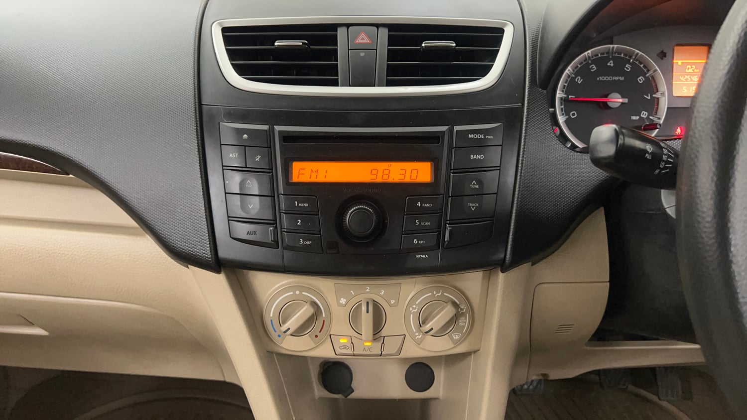 Used 2012 Maruti Suzuki Swift Dzire VXI Petrol Manual interior MUSIC SYSTEM & AC CONTROL VIEW