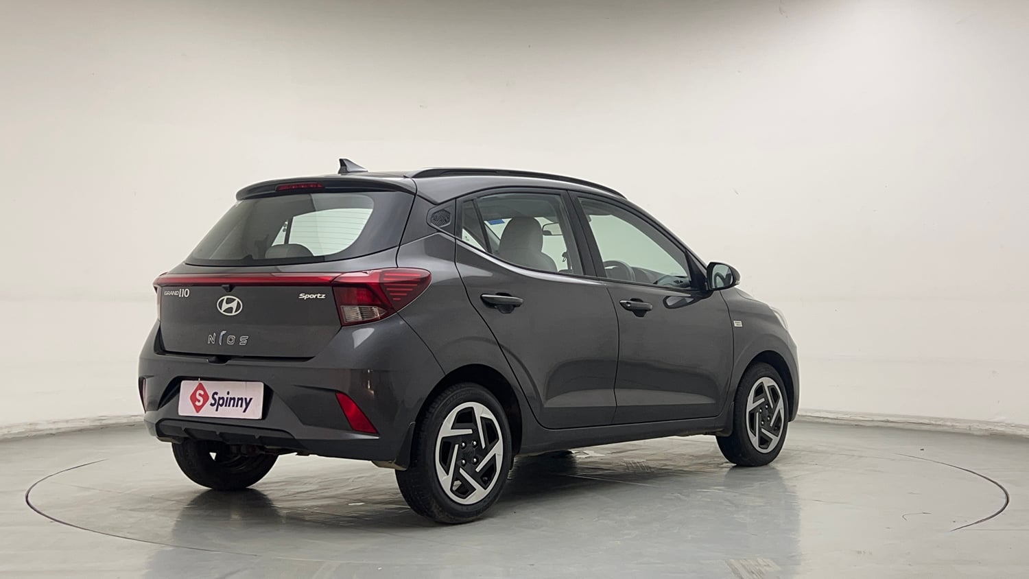 Used 2024 Hyundai Grand i10 Nios Sportz 1.2 Kappa AMT Petrol Automatic exterior RIGHT REAR CORNER VIEW