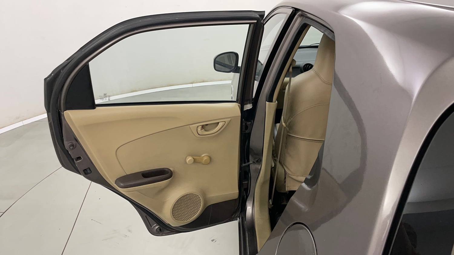 Used 2013 Honda Brio E MT Petrol Manual interior LEFT REAR DOOR OPEN VIEW