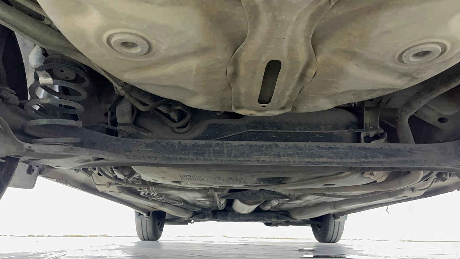 Used 2017 Maruti Suzuki Dzire VXi Petrol Manual extra REAR UNDERBODY VIEW (TAKEN FROM REAR)