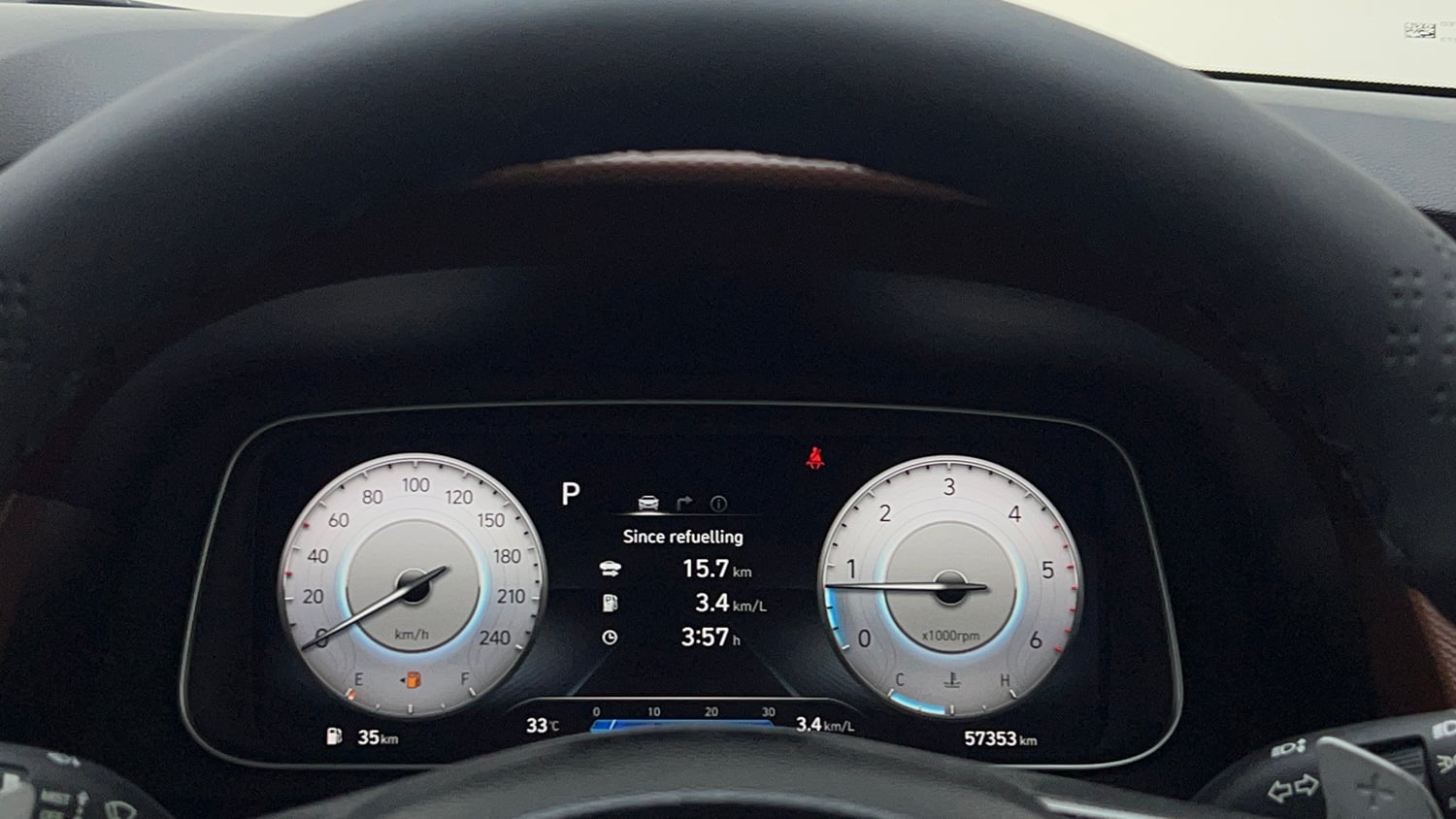 Used 2022 Hyundai Alcazar Platinum (O) 7 Seater 1.5 Diesel AT Diesel Automatic interior CLUSTERMETER VIEW