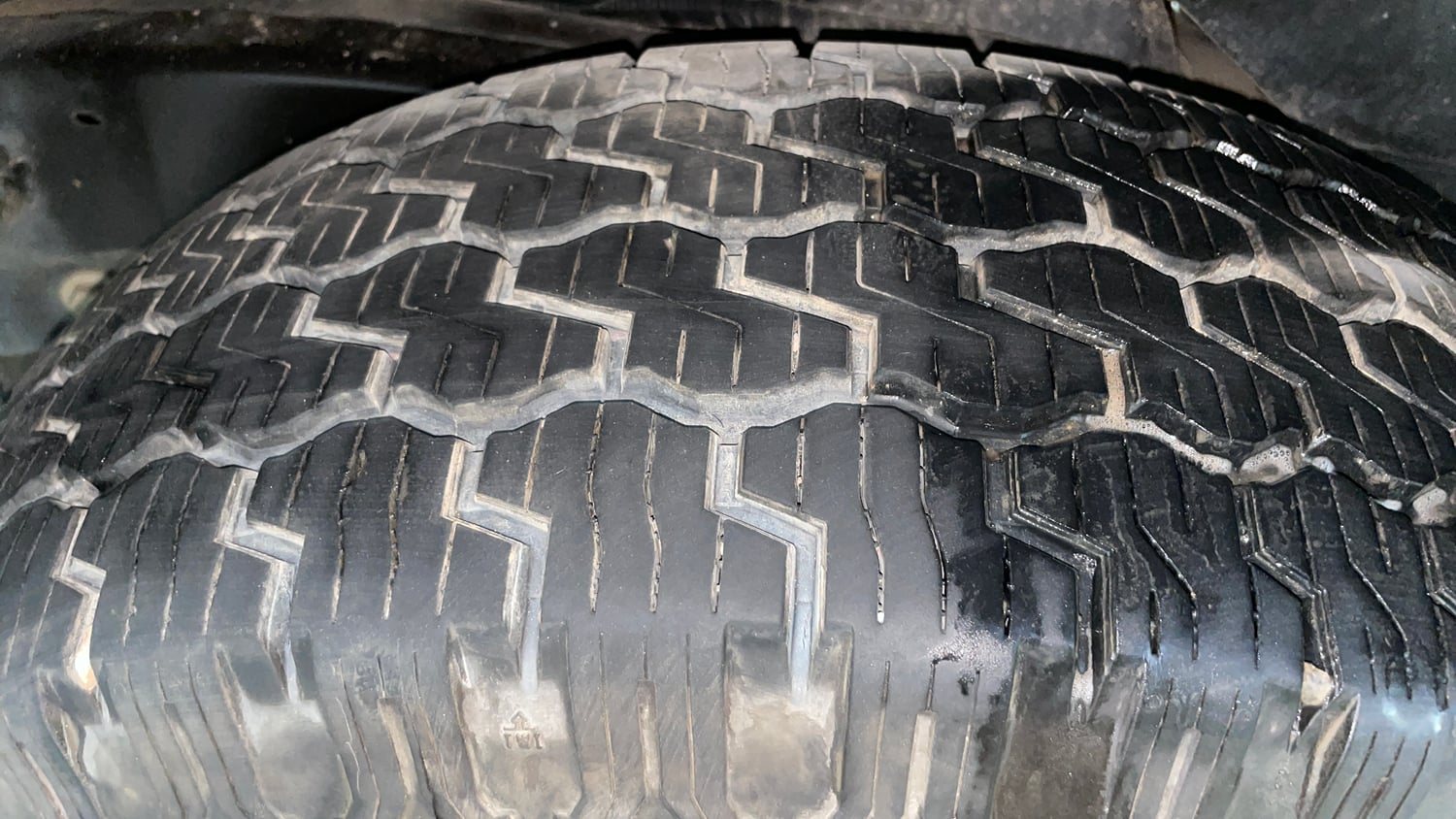 Used 2025 Mahindra Thar LX Hard Top Diesel MT RWD Diesel Manual tyres LEFT REAR TYRE TREAD VIEW