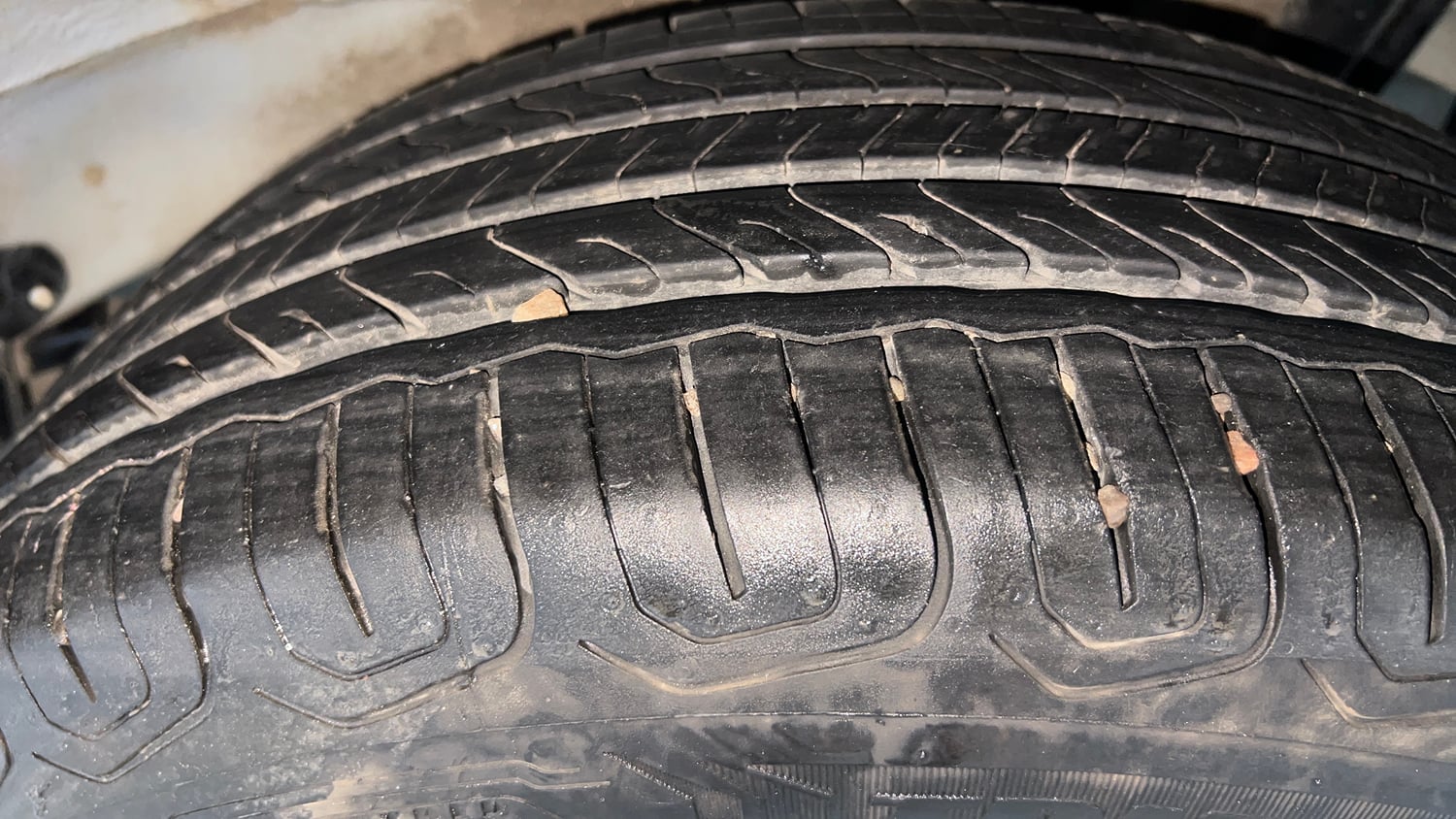 Used 2024 Tata Nexon Creative Plus 1.2 Revotron Petrol 7DCA Petrol Automatic tyres LEFT REAR TYRE TREAD VIEW