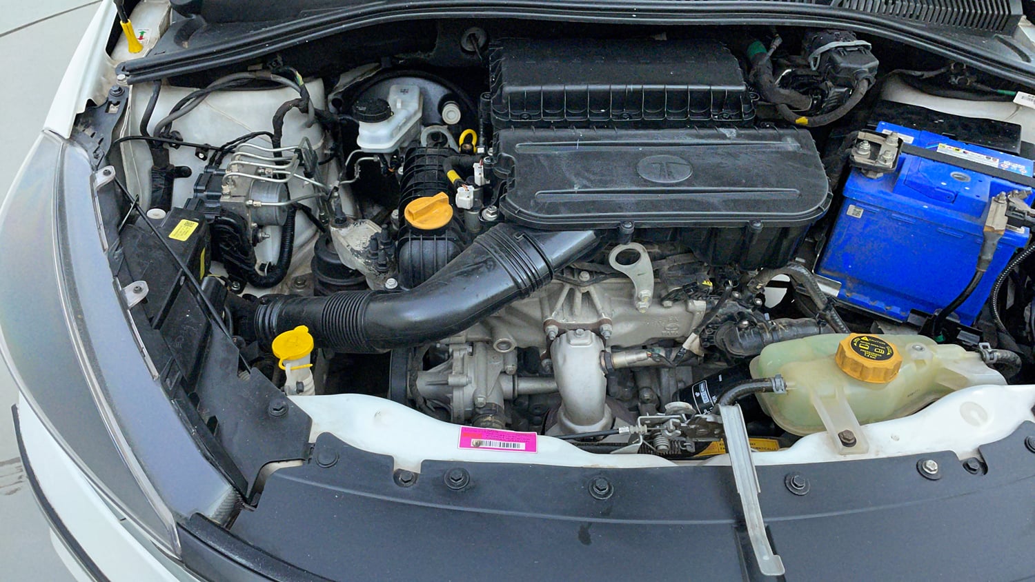Used 2021 Tata Tiago XZ Plus Dual Tone Petrol Manual engine ENGINE RIGHT SIDE VIEW