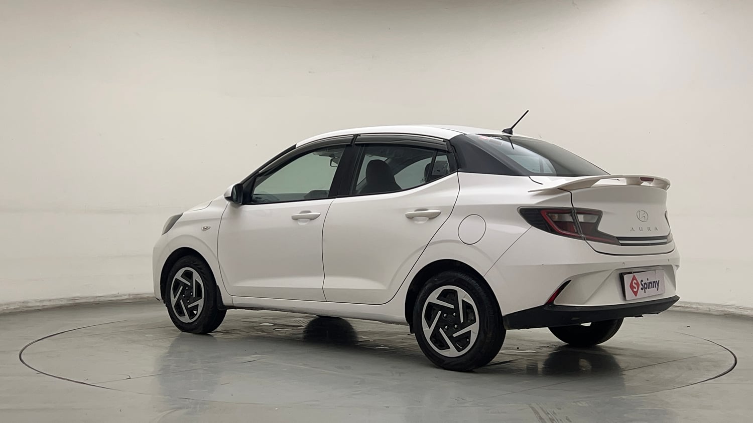 Used 2023 Hyundai Aura S 1.2 CNG Cng Manual exterior LEFT REAR CORNER VIEW
