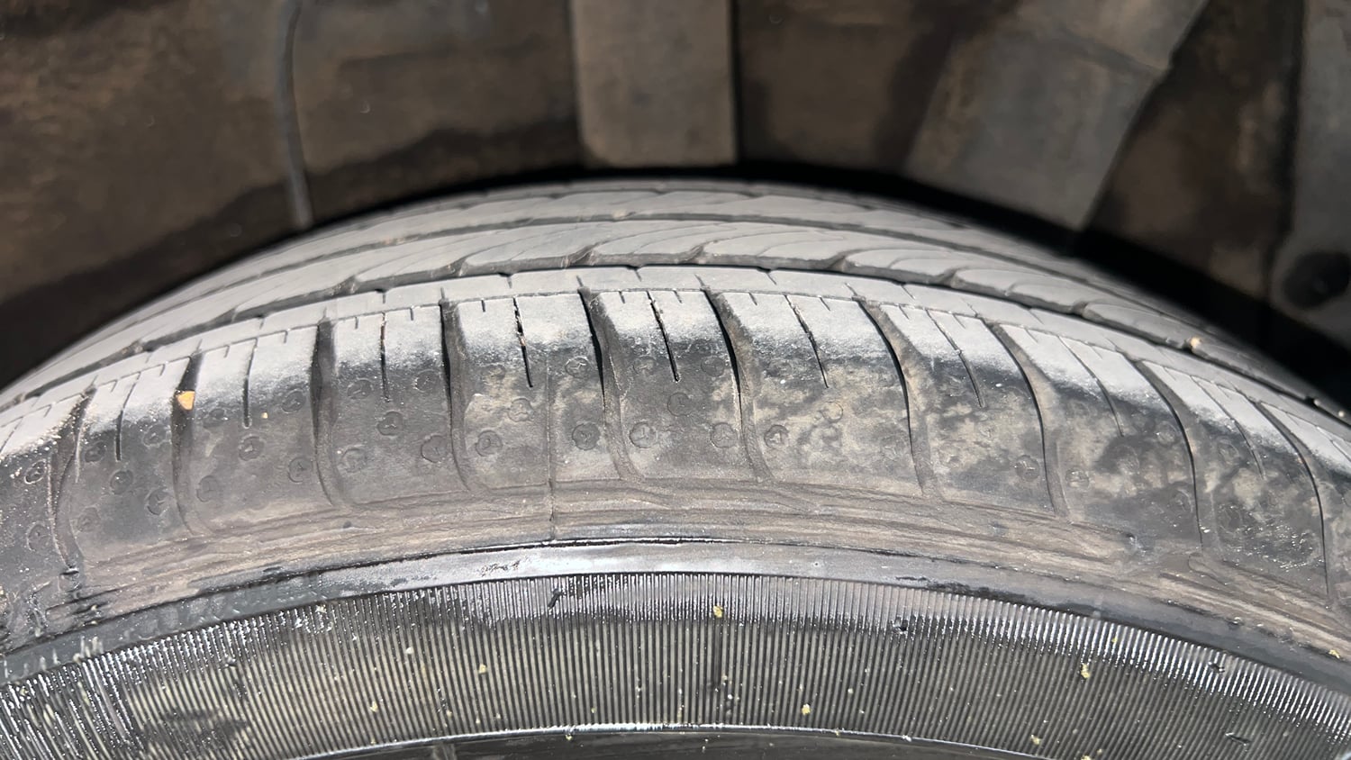 Used 2024 Hyundai Grand i10 Nios Sportz 1.2 Kappa AMT Petrol Automatic tyres LEFT REAR TYRE TREAD VIEW