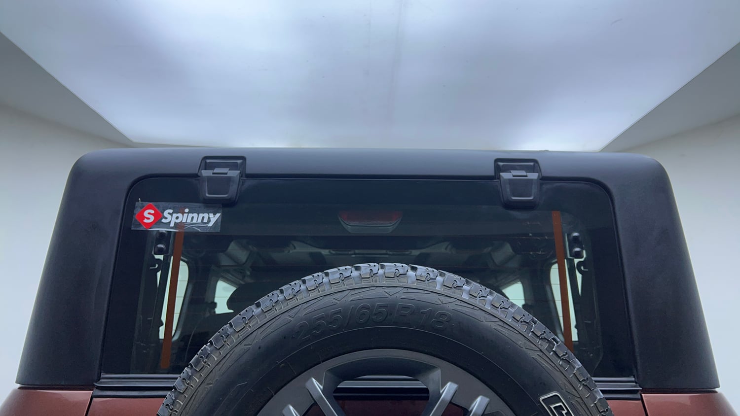 Used 2022 mahindra Thar LX Hard Top Diesel AT 4WD Diesel Automatic exterior BACK WINDSHIELD VIEW