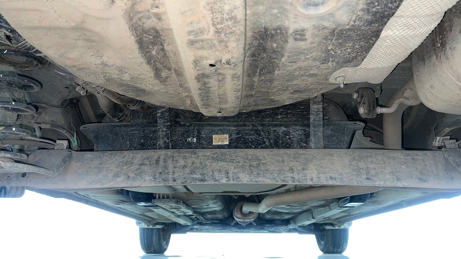 Used 2024 Hyundai Grand i10 Nios Sportz 1.2 Kappa AMT Petrol Automatic extra REAR UNDERBODY VIEW (TAKEN FROM REAR)