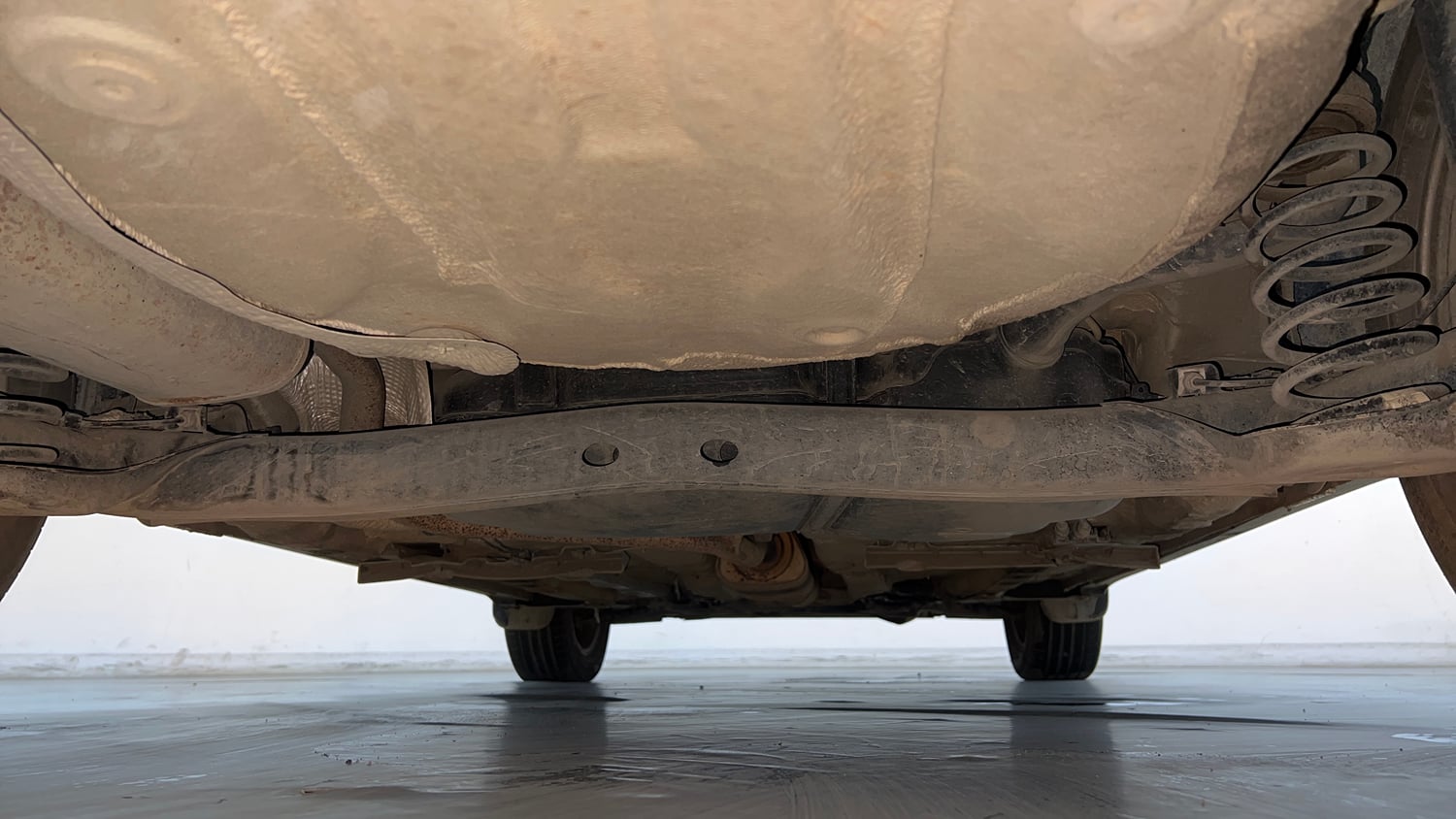 Used 2022 Volkswagen Taigun Highline 1.0 TSI MT Petrol Manual extra REAR UNDERBODY VIEW (TAKEN FROM REAR)