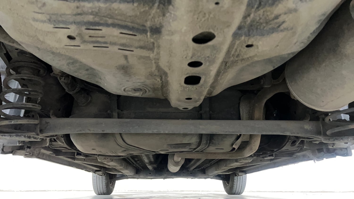 Used 2012 Maruti Suzuki Swift Dzire VXI Petrol Manual extra REAR UNDERBODY VIEW (TAKEN FROM REAR)