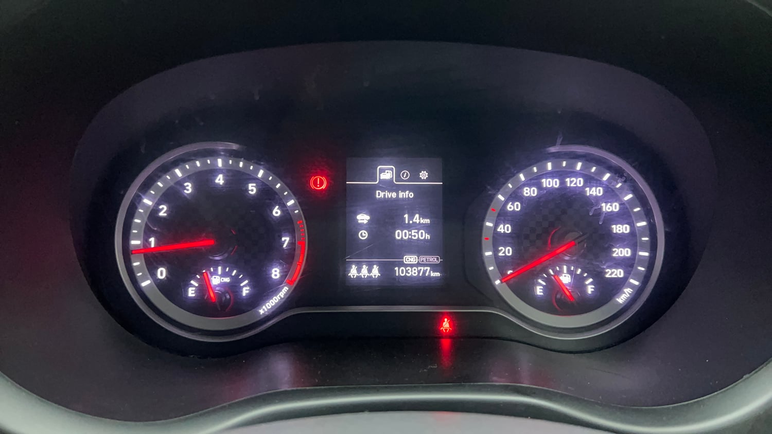 Used 2023 Hyundai Aura S 1.2 CNG Cng Manual interior CLUSTERMETER VIEW