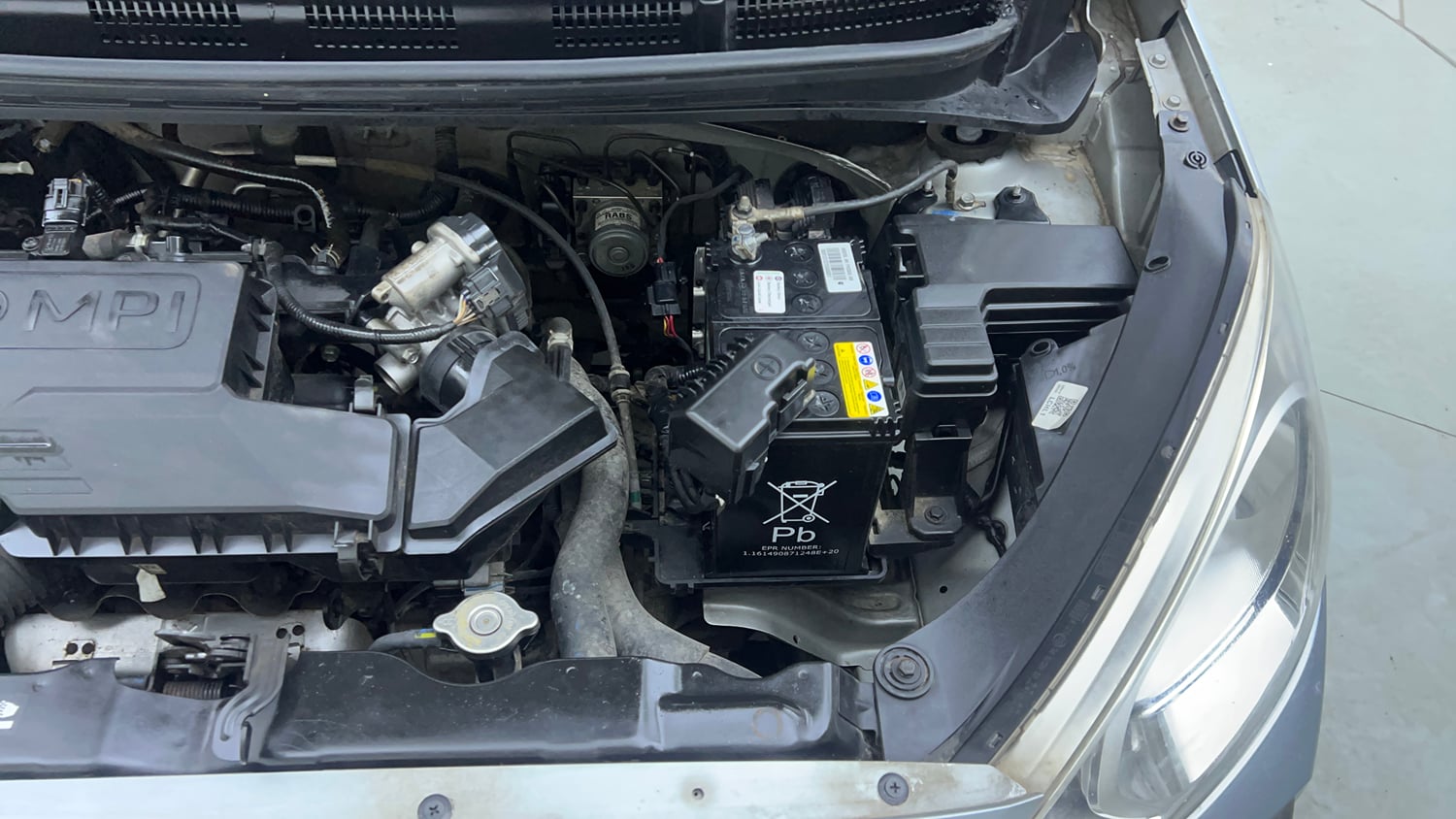 Used 2020 Hyundai Santro Sportz Petrol Manual engine ENGINE LEFT SIDE VIEW