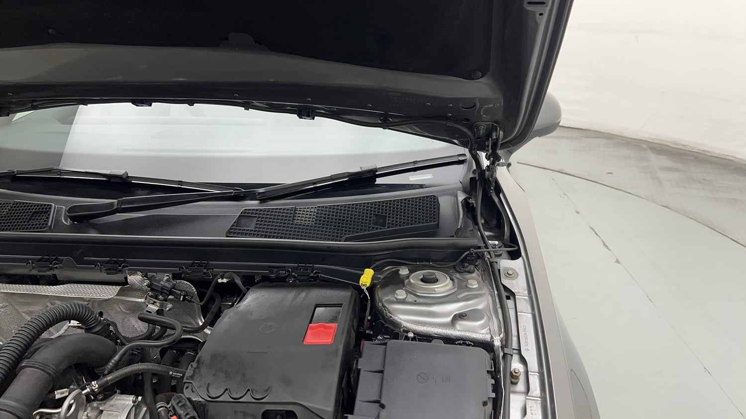 Used 2024 Mercedes-Benz A-Class Limousine 200 Petrol Automatic engine ENGINE LEFT SIDE HINGE & APRON VIEW