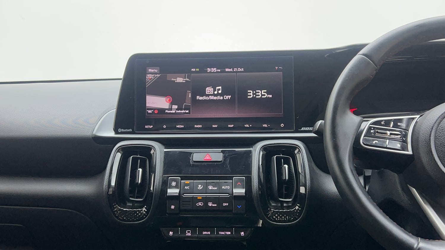 Used 2023 Kia Sonet GTX Plus 1.0 Turbo Petrol DCT Petrol Automatic interior MUSIC SYSTEM & AC CONTROL VIEW