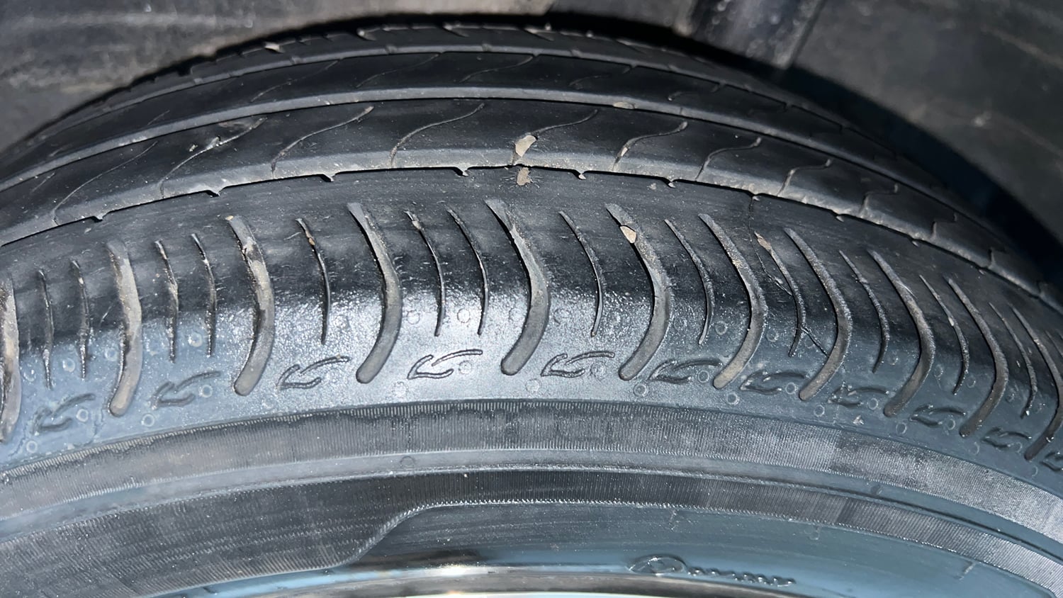 Used 2023 Honda Amaze VX 1.2 Petrol CVT Petrol Automatic tyres LEFT REAR TYRE TREAD VIEW