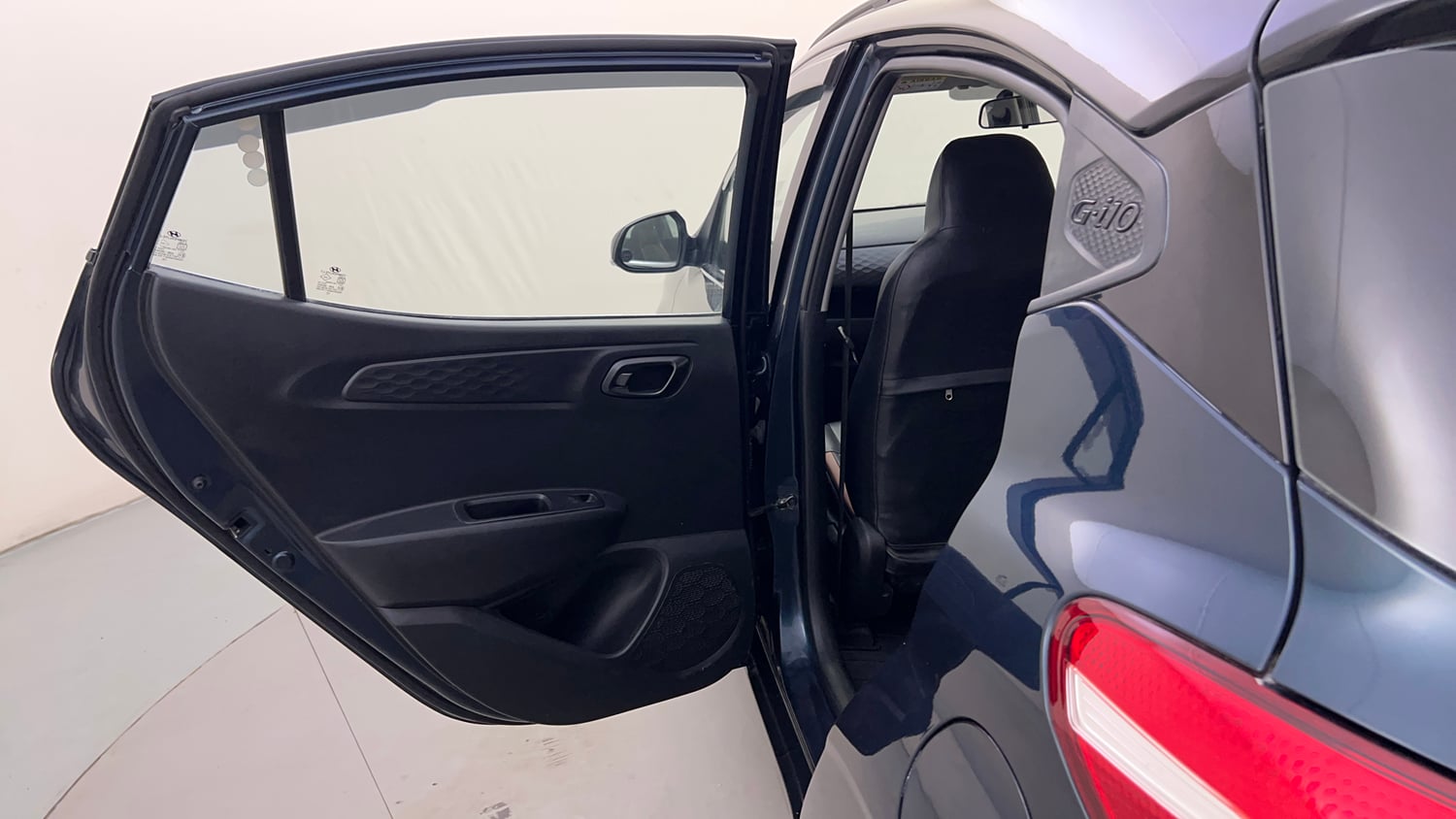 Used 2021 Hyundai Grand i10 Nios Sportz 1.2 Kappa VTVT Dual Tone Petrol Manual interior LEFT REAR DOOR OPEN VIEW