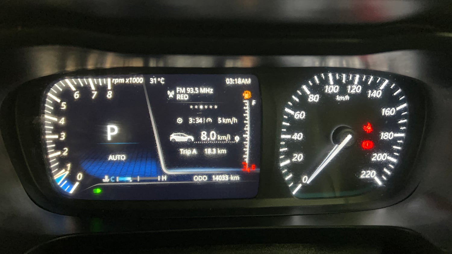 Used 2022 Tata Altroz XZA Petrol Petrol Automatic interior CLUSTERMETER VIEW