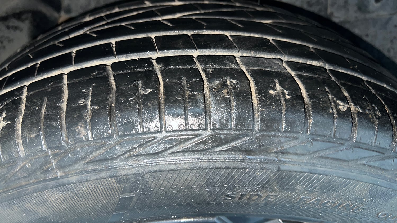 Used 2023 Tata Nexon XZ Plus (S) Dark Edition Petrol Manual tyres RIGHT REAR TYRE TREAD VIEW