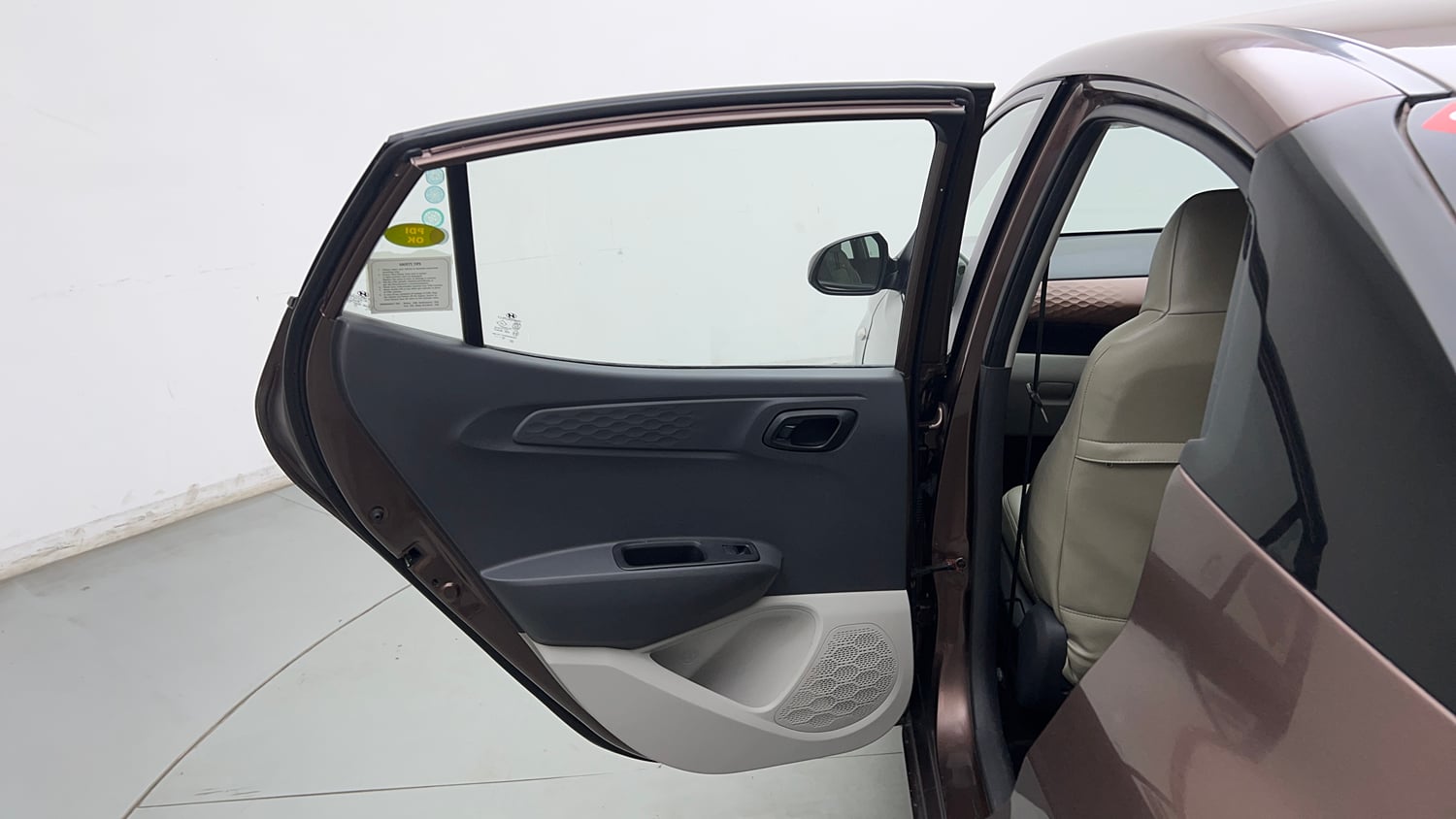 Used 2021 Hyundai Aura S 1.2 CNG Cng Manual interior LEFT REAR DOOR OPEN VIEW
