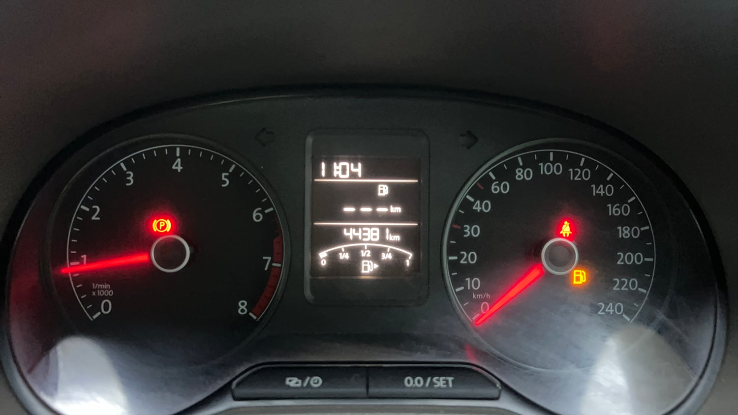 Used 2022 Volkswagen Vento Highline 1.0L TSI Petrol Manual interior CLUSTERMETER VIEW