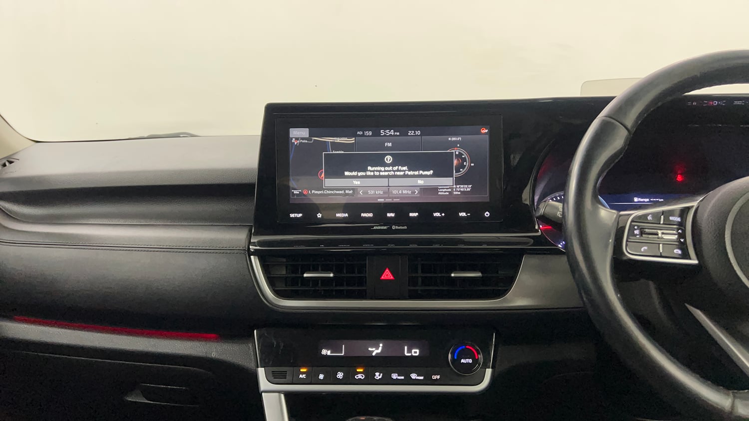 Used 2022 Kia Seltos X Line 1.4 DCT Petrol Automatic interior MUSIC SYSTEM & AC CONTROL VIEW