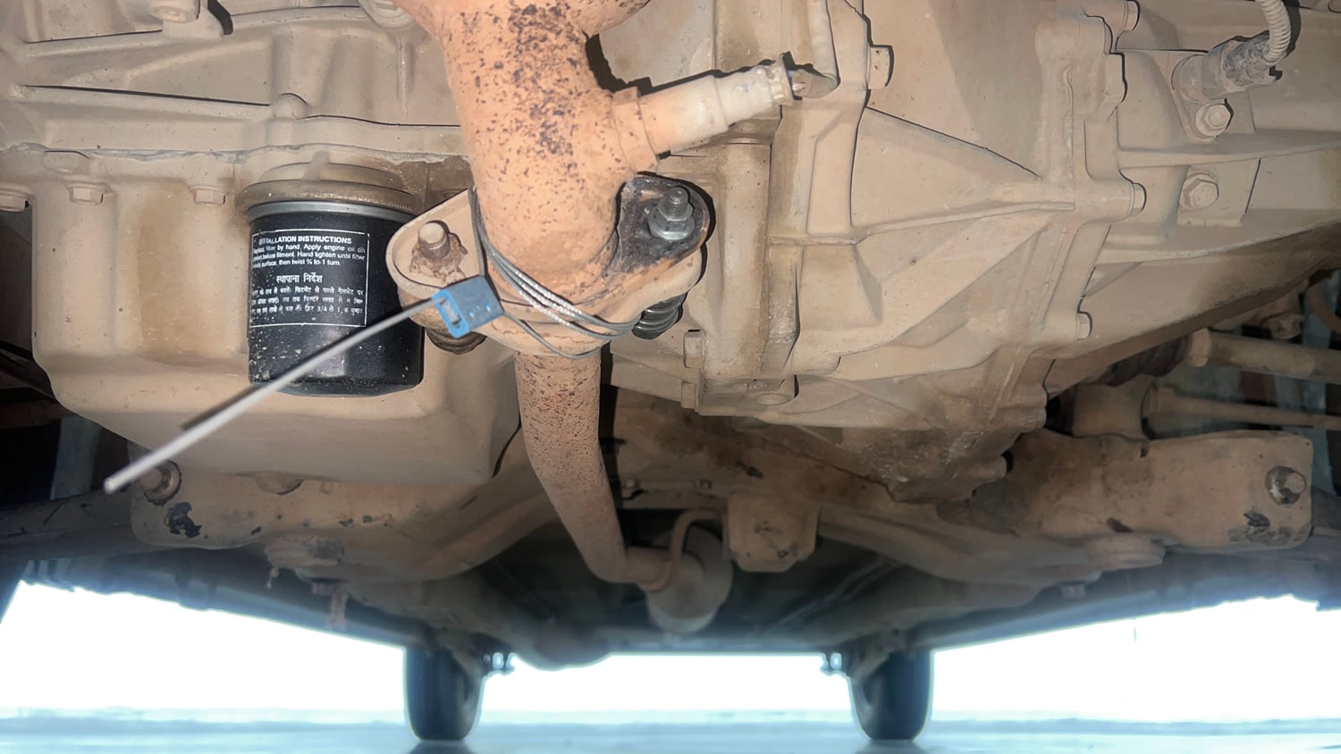 Used 2018 Maruti Suzuki Wagon R 1.0 VXI AMT (O) Petrol Automatic extra FRONT LEFT UNDERBODY VIEW