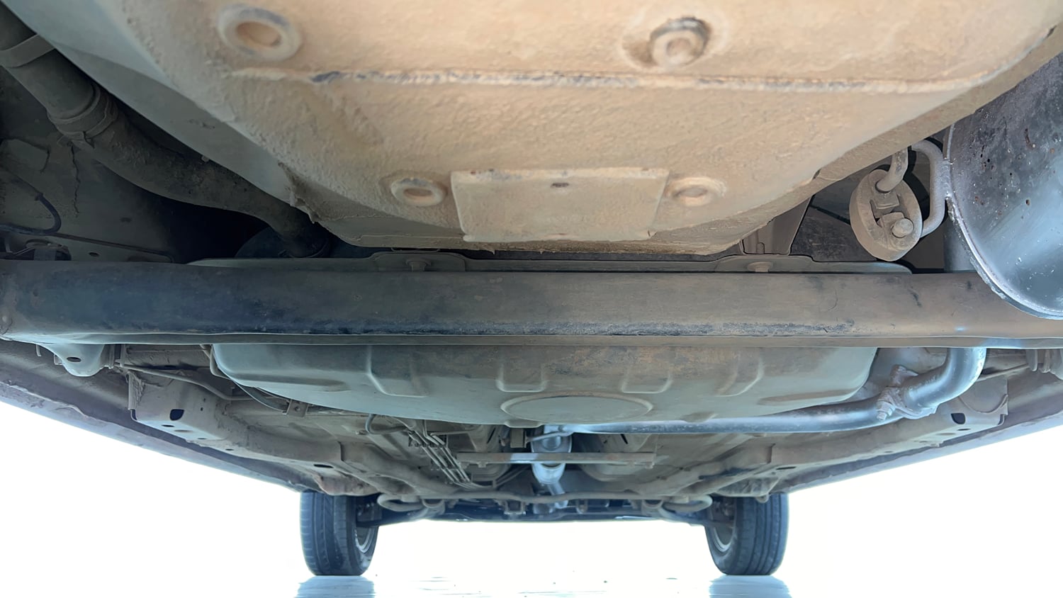 Used 2017 Tata Tiago Revotron XZA Petrol Automatic extra REAR UNDERBODY VIEW (TAKEN FROM REAR)