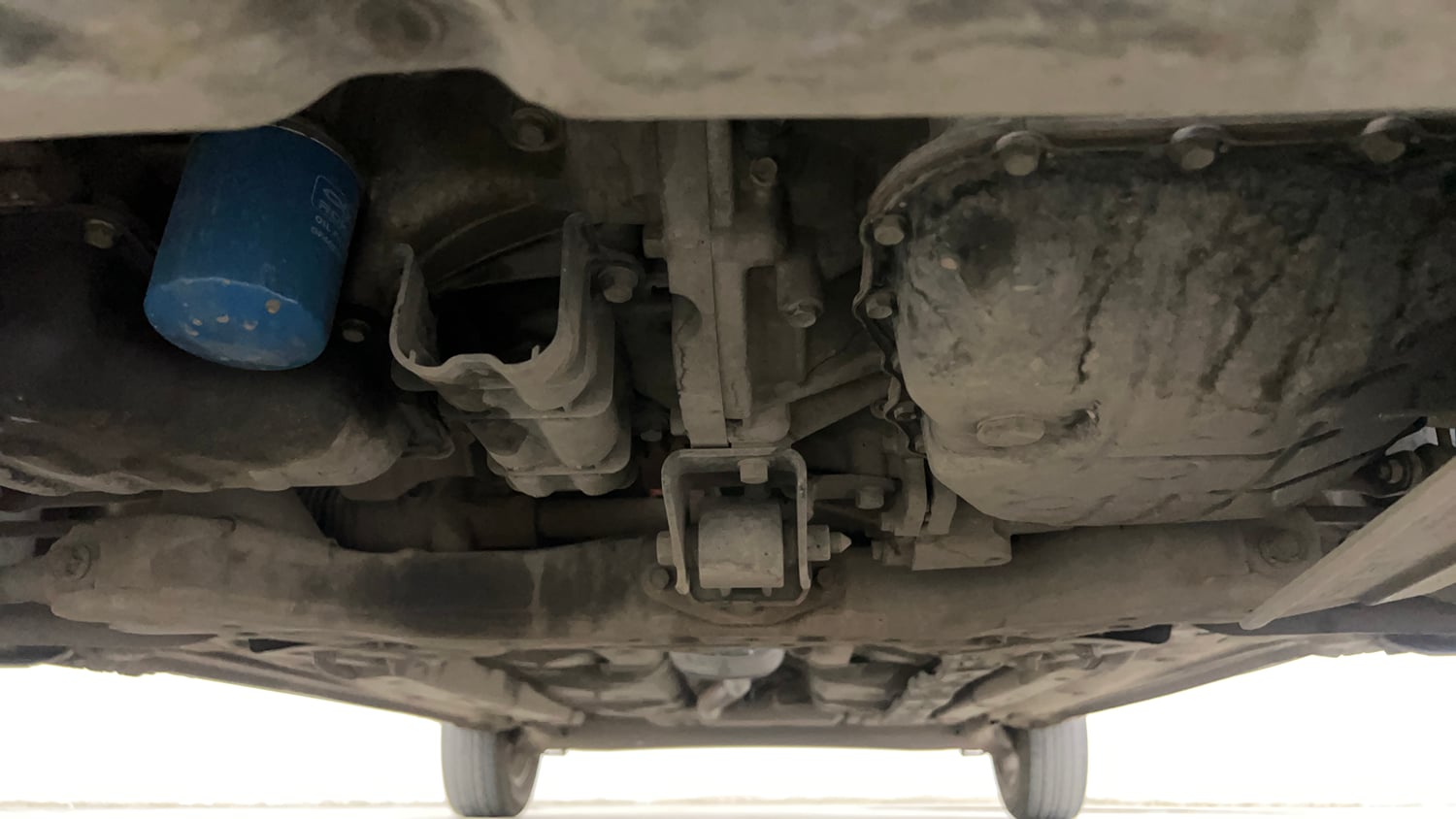 Used 2015 Hyundai Grand i10 Asta AT 1.2 Kappa VTVT Petrol Automatic extra FRONT LEFT UNDERBODY VIEW