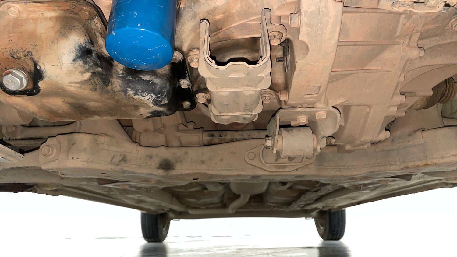 Used 2017 Hyundai Grand i10 Sportz (O) 1.2 Kappa VTVT Petrol Manual extra FRONT LEFT UNDERBODY VIEW