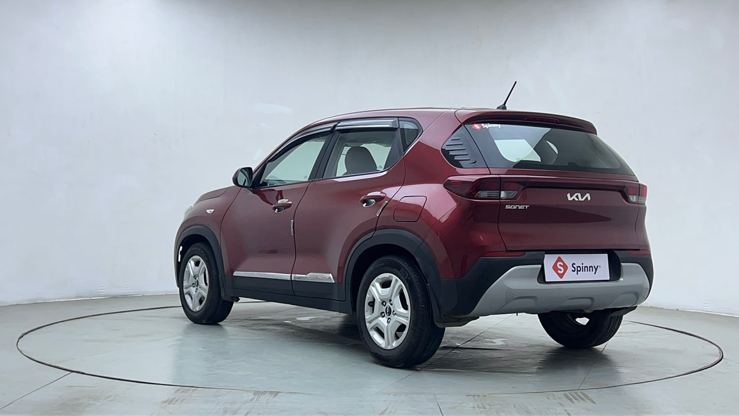 Used 2023 Kia Sonet HTK 1.2 Petrol MT Petrol Manual exterior LEFT REAR CORNER VIEW