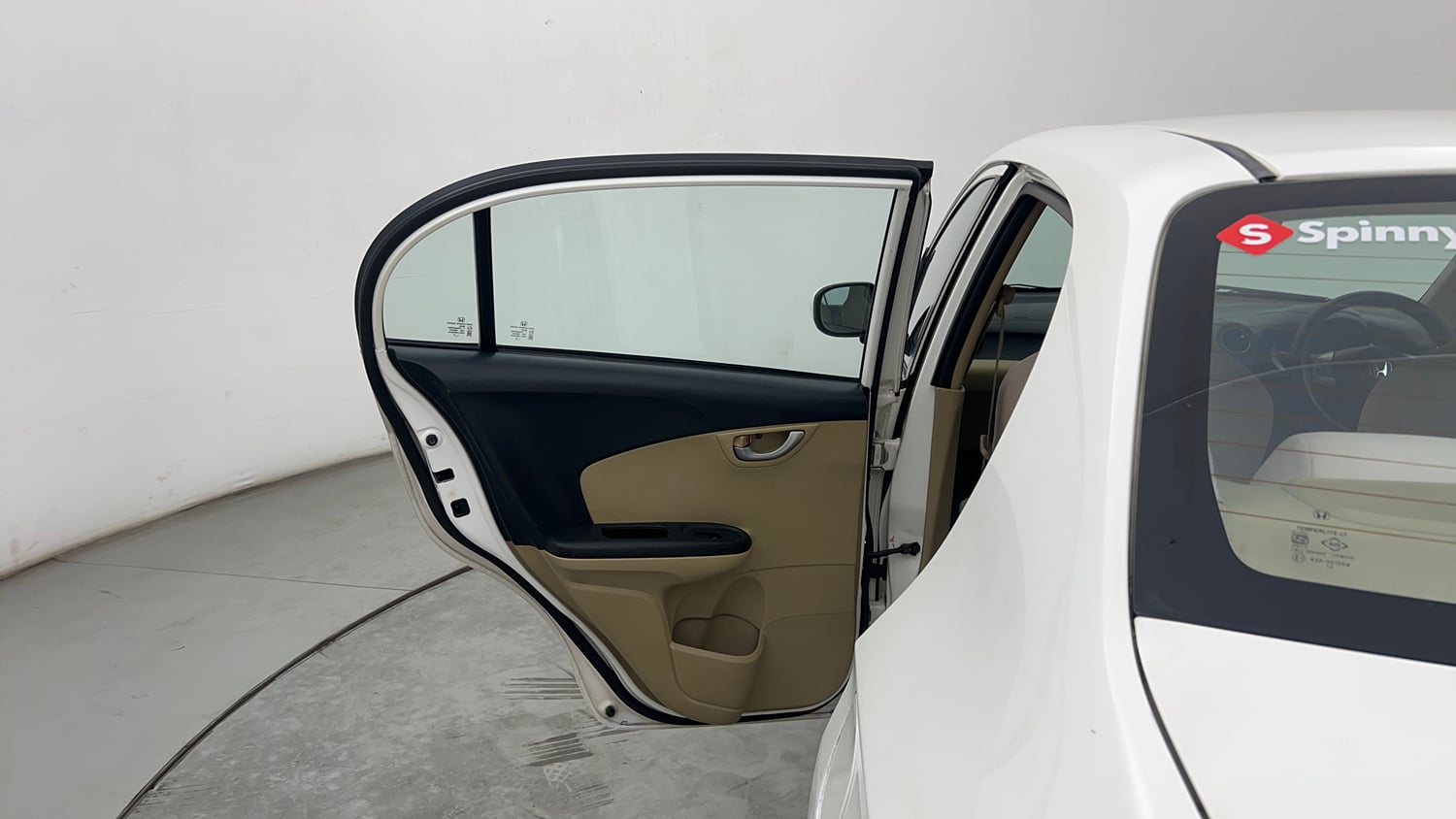 Used 2014 Honda Amaze 1.2 VX AT i-VTEC Petrol Automatic interior LEFT REAR DOOR OPEN VIEW