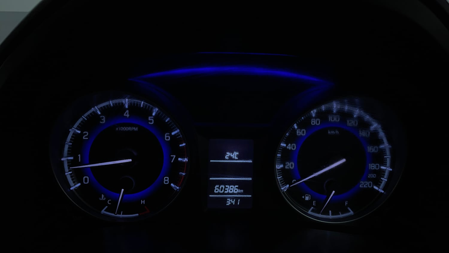Used 2017 Maruti Suzuki Baleno Delta 1.2 Petrol Manual interior CLUSTERMETER VIEW