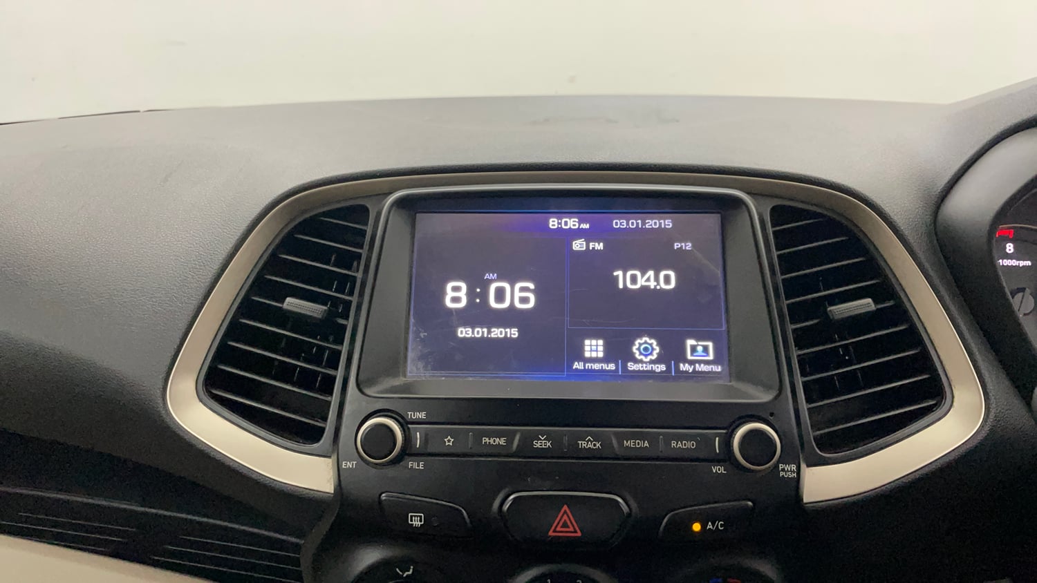 Used 2019 Hyundai Santro Sportz Petrol+CNG (Outside Fitted) Cng Manual interior MUSIC SYSTEM & AC CONTROL VIEW