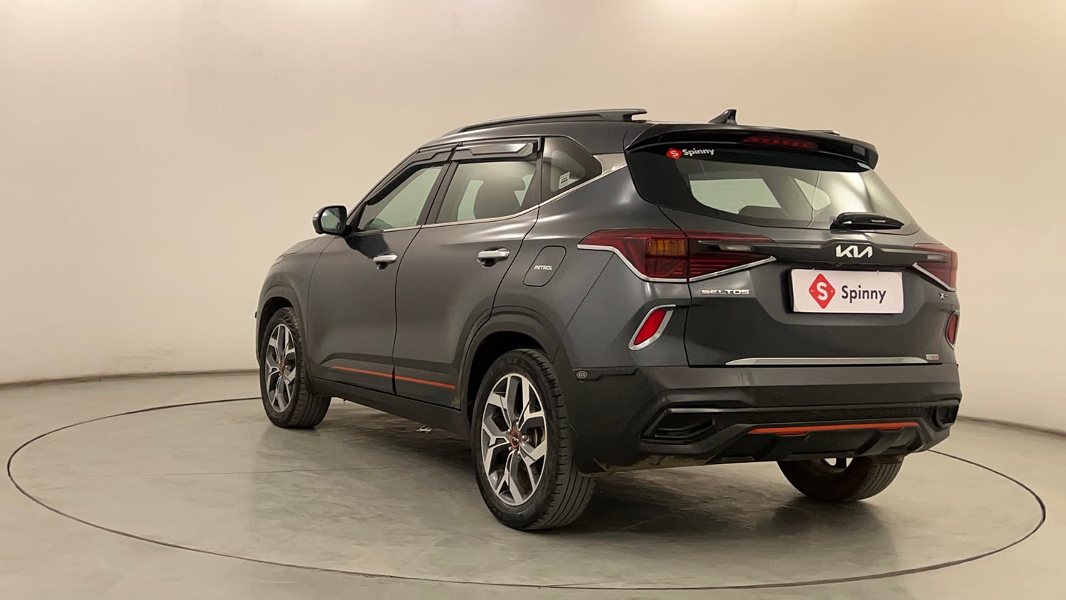 Used 2022 Kia Seltos X Line 1.4 DCT Petrol Automatic exterior LEFT REAR CORNER VIEW