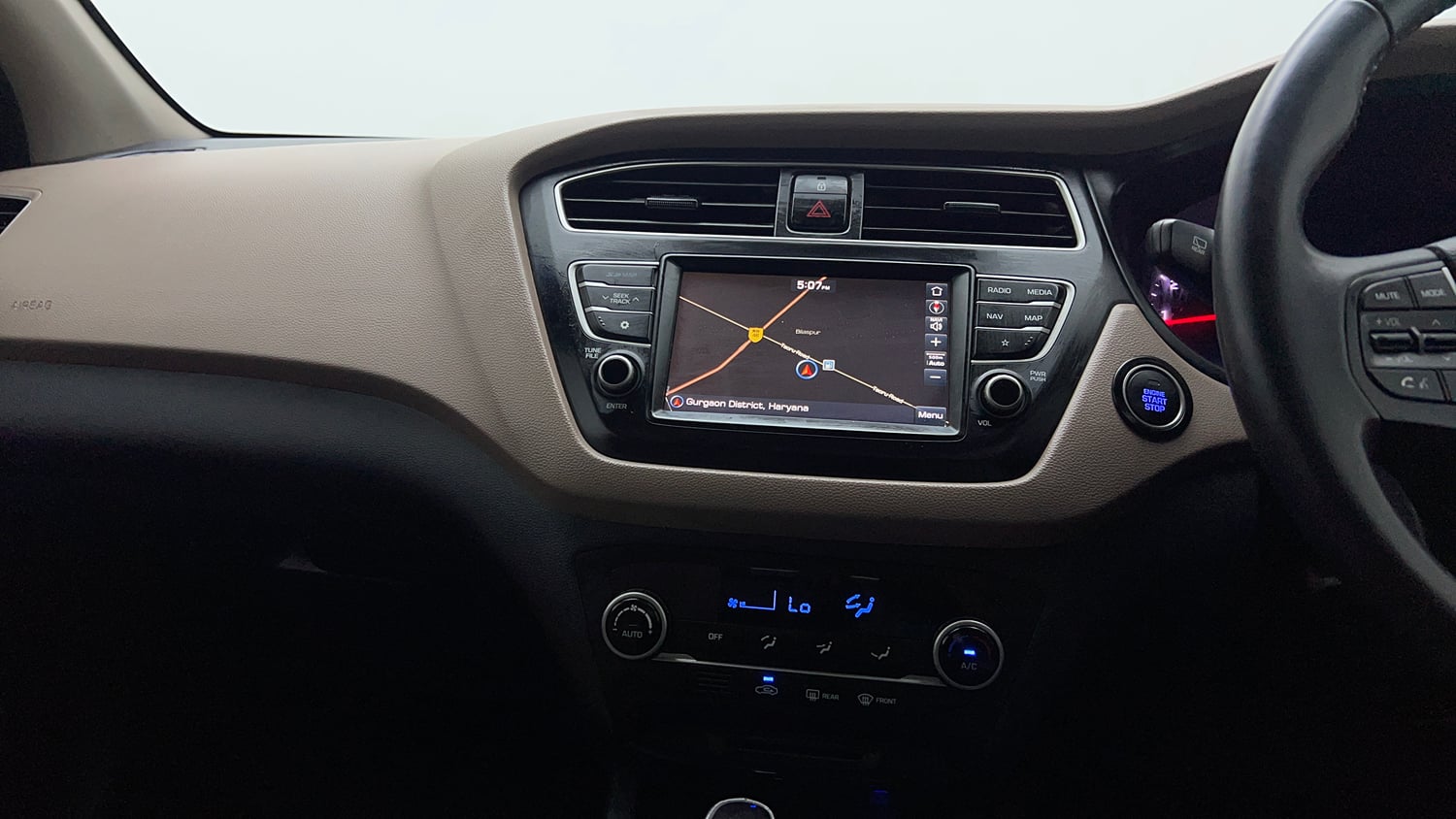 Used 2019 Hyundai Elite i20 Asta 1.2 (O) CVT Petrol Automatic interior MUSIC SYSTEM & AC CONTROL VIEW