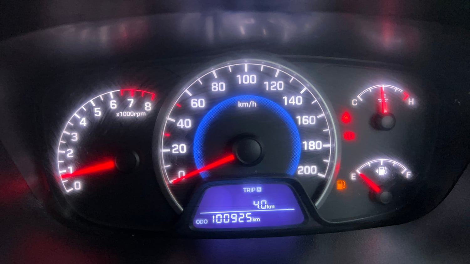 Used 2016 Hyundai Grand i10 Sportz 1.2 Kappa VTVT Petrol Manual interior CLUSTERMETER VIEW