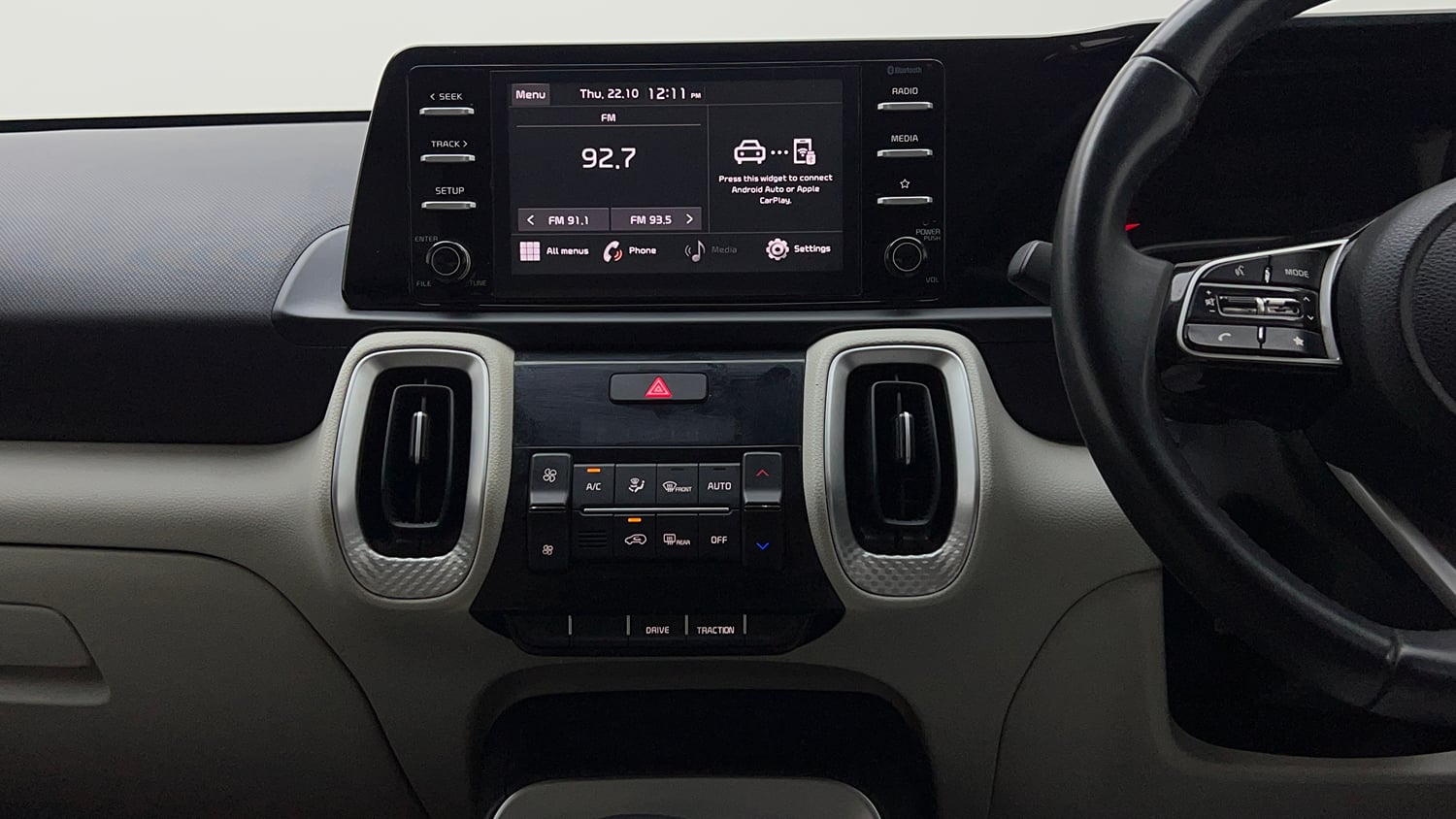 Used 2023 Kia Sonet HTX 1.0 Turbo Petrol DCT Petrol Automatic interior MUSIC SYSTEM & AC CONTROL VIEW