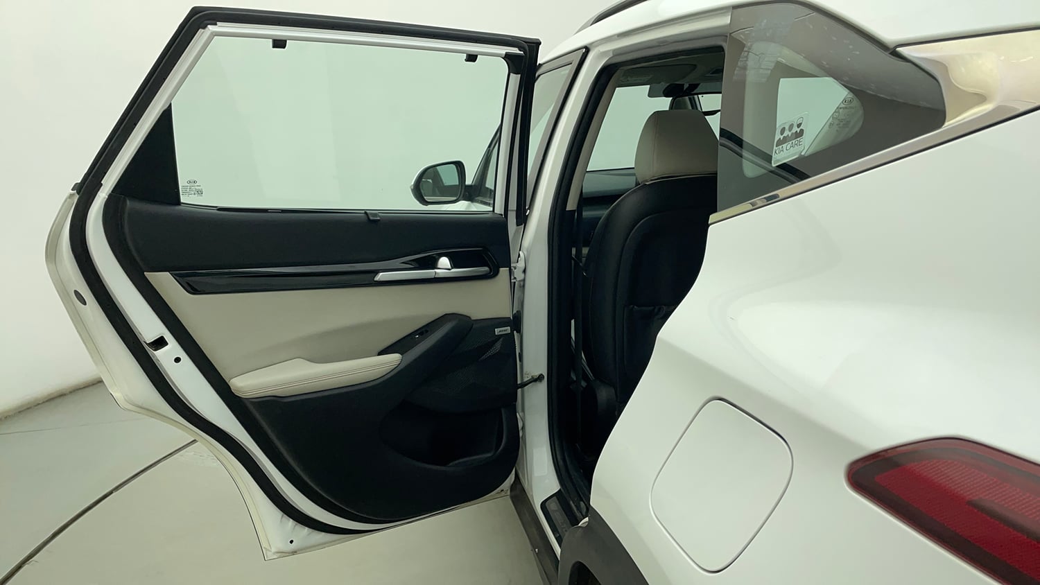 Used 2019 Kia Seltos GTX Plus 1.4 Petrol Manual interior LEFT REAR DOOR OPEN VIEW