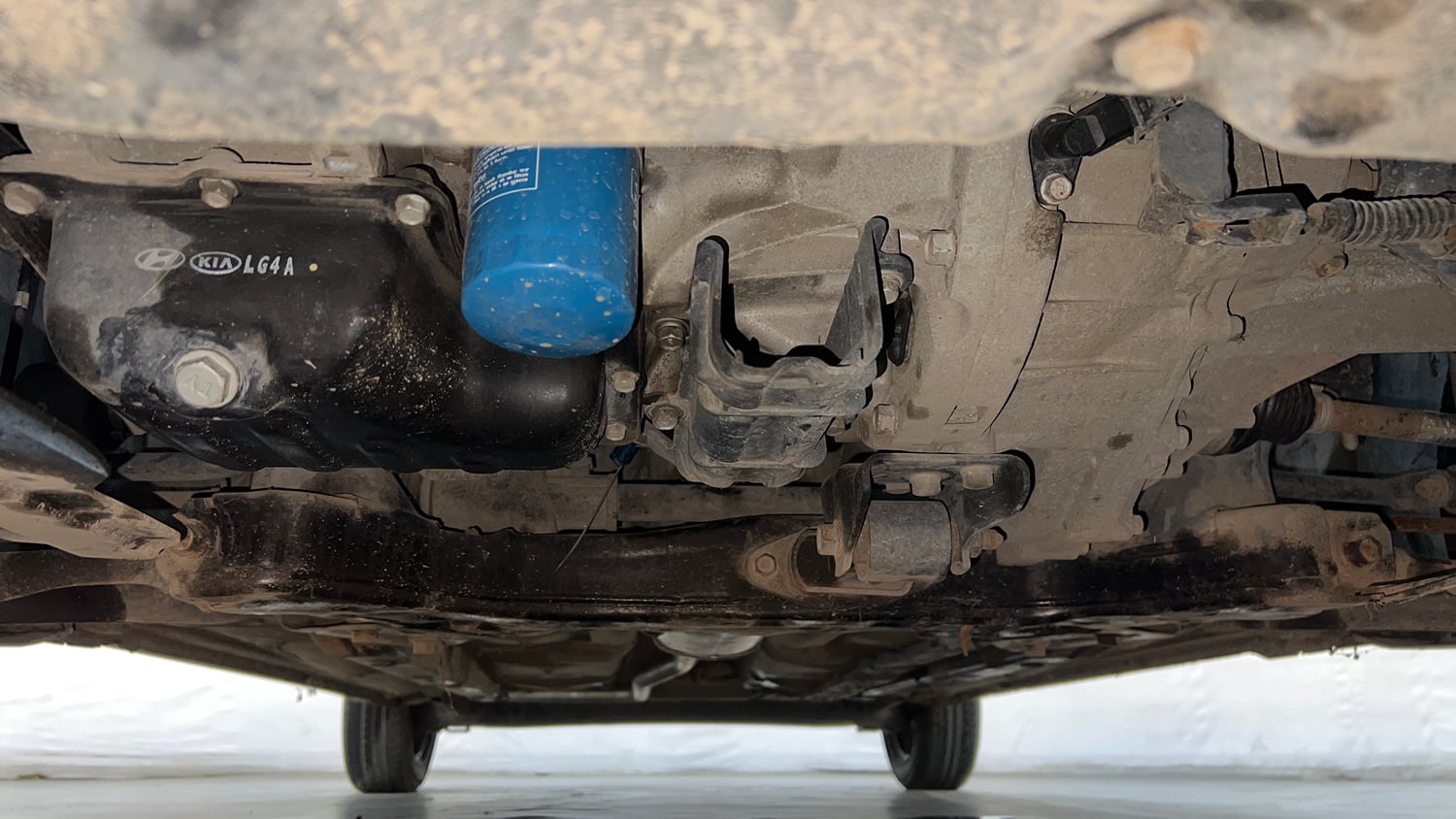 Used 2016 Hyundai Grand i10 Sportz 1.2 Kappa VTVT Petrol Manual extra FRONT LEFT UNDERBODY VIEW