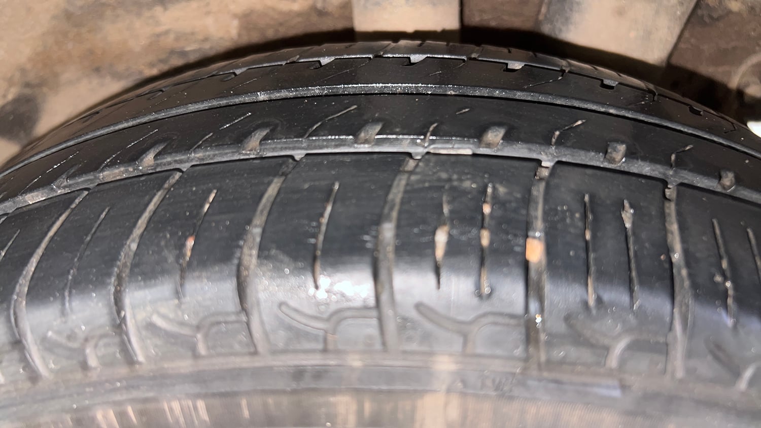 Used 2016 Hyundai Grand i10 Sportz 1.2 Kappa VTVT Petrol Manual tyres LEFT REAR TYRE TREAD VIEW