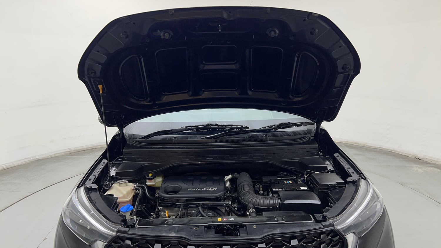 Used 2023 Kia Sonet HTX 1.0 Turbo Petrol DCT Petrol Automatic engine ENGINE & BONNET OPEN FRONT VIEW