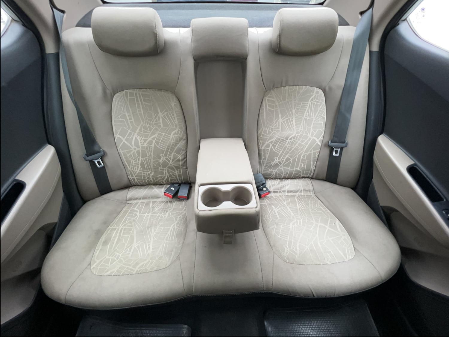 Used 2014 Hyundai Xcent S 1.2 Petrol Manual interior REAR SEAT CONDITION VIEW