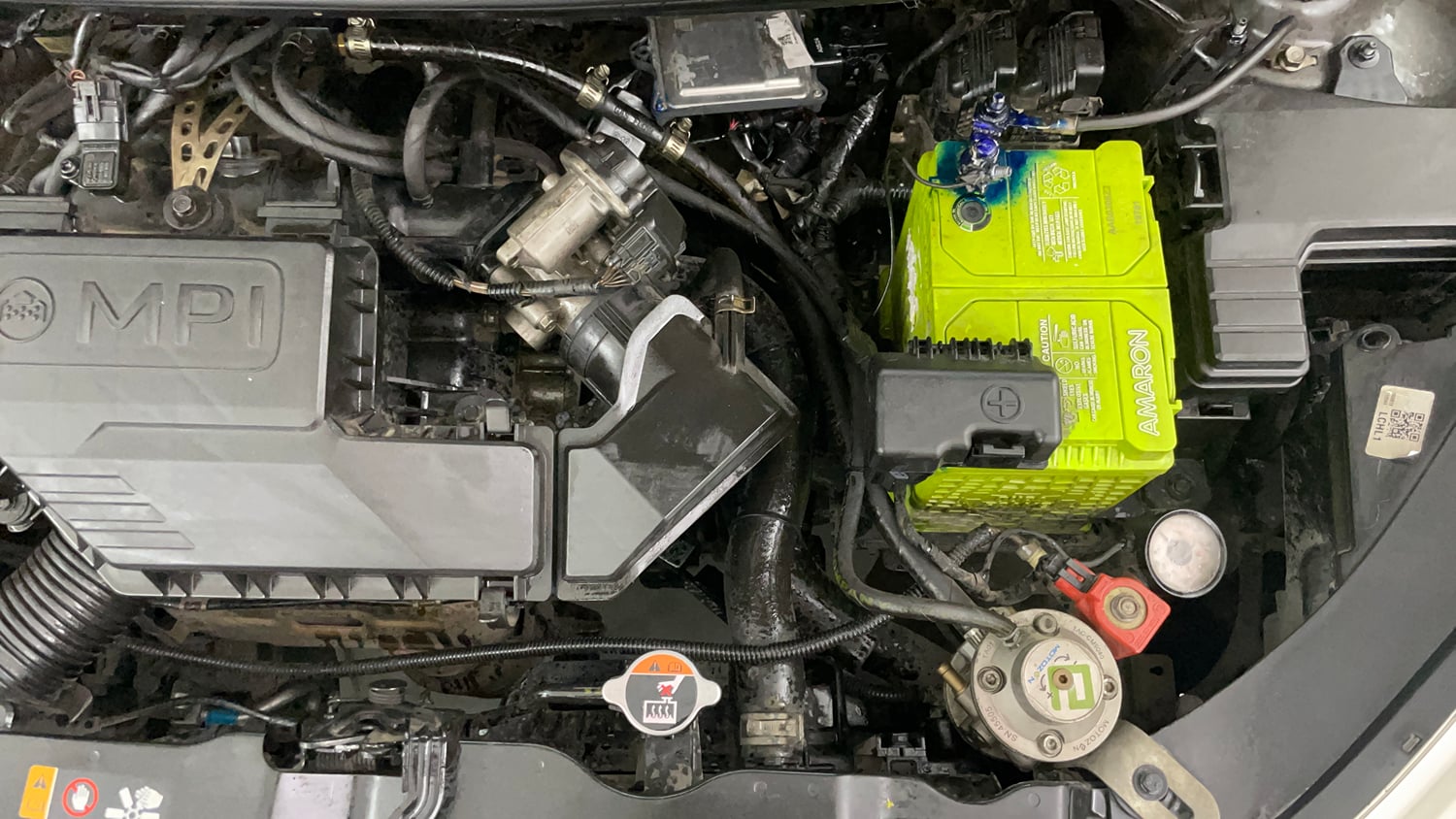 Used 2019 Hyundai Santro Sportz Petrol+CNG (Outside Fitted) Cng Manual engine ENGINE LEFT SIDE VIEW