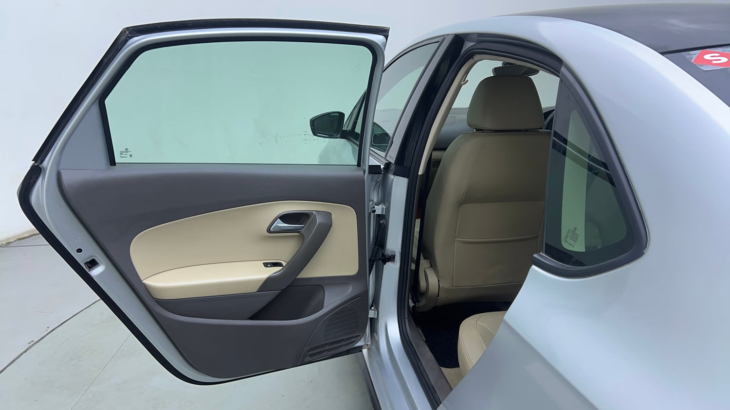 Used 2022 Volkswagen Vento Highline 1.0L TSI Petrol Manual interior LEFT REAR DOOR OPEN VIEW