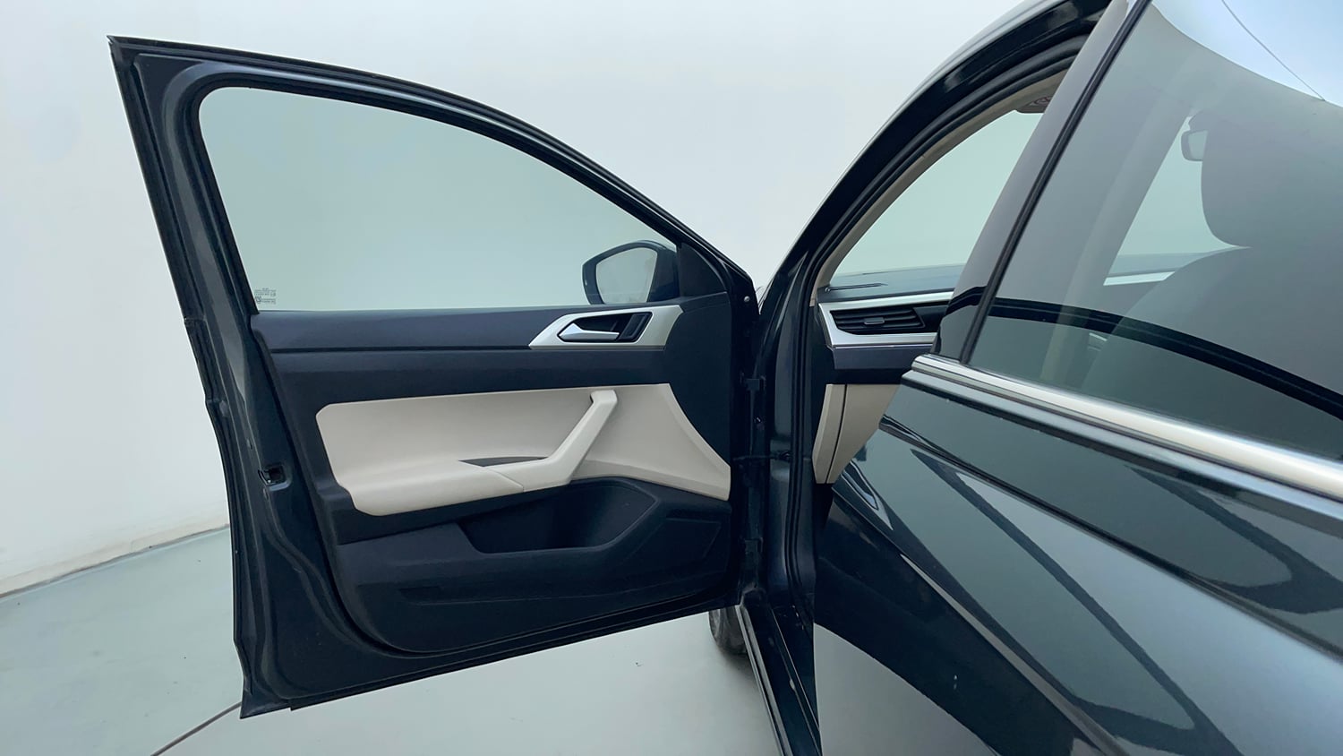 Used 2022 Volkswagen Virtus Topline 1.0 TSI AT Petrol Automatic interior LEFT FRONT DOOR OPEN VIEW