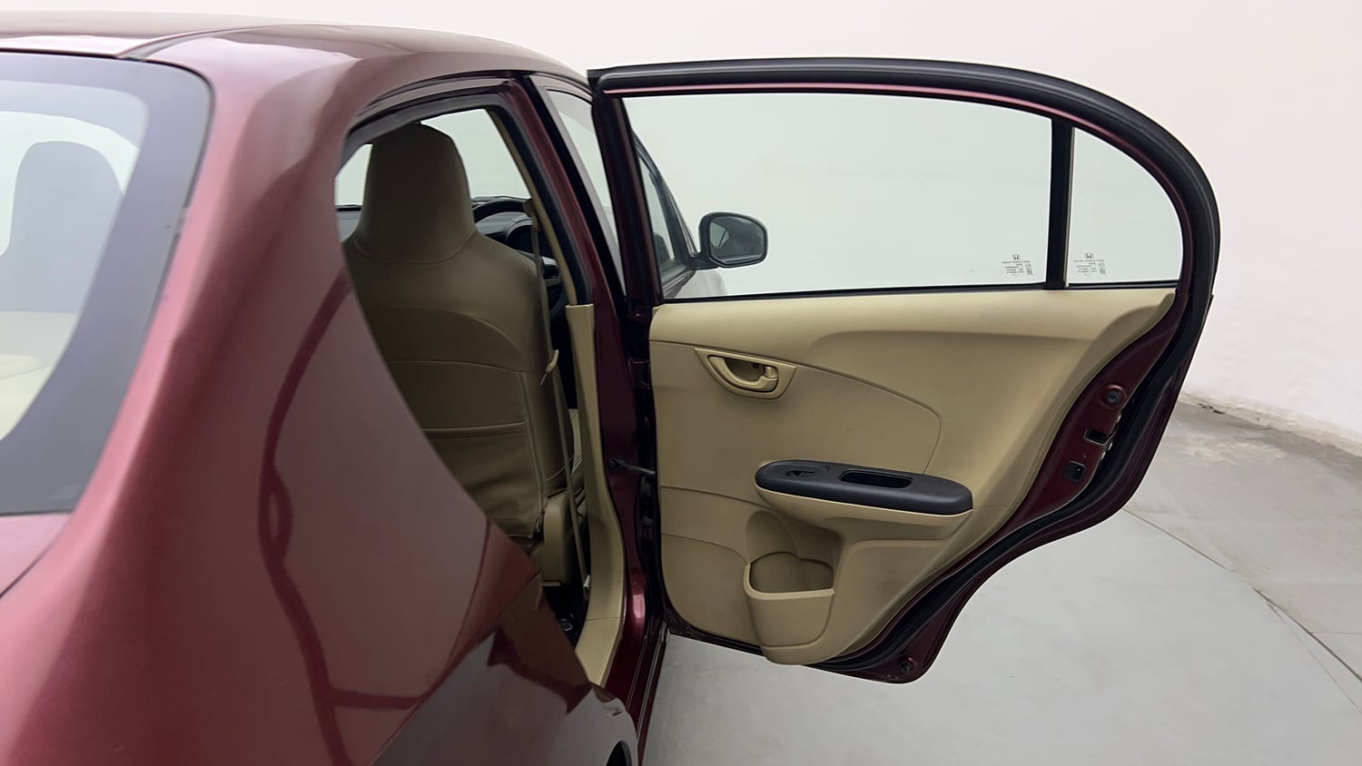 Used 2014 Honda Amaze 1.2 S i-VTEC Petrol Manual interior RIGHT REAR DOOR OPEN VIEW
