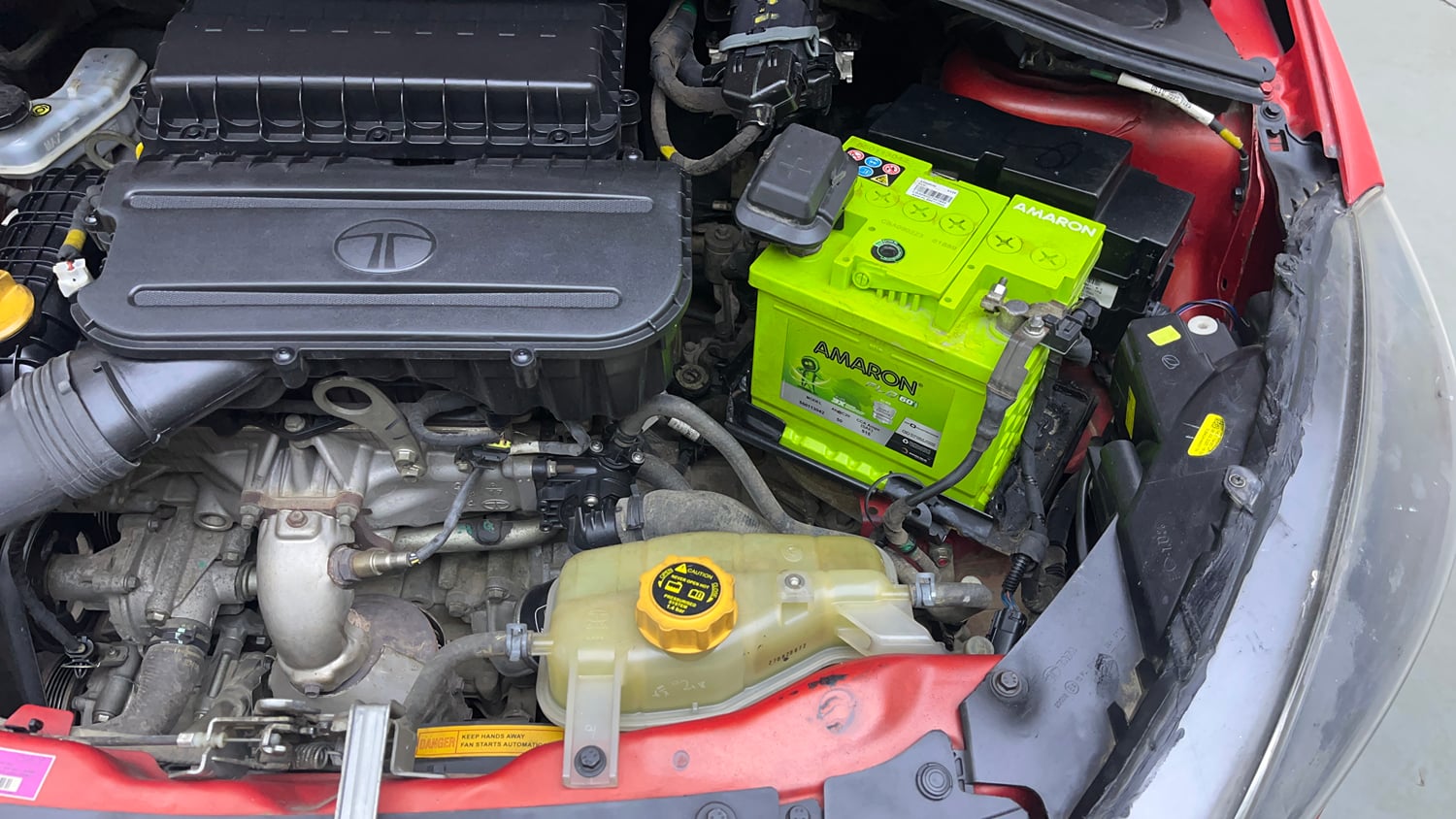 Used 2020 Tata Tiago XZ Plus Dual Tone Petrol Manual engine ENGINE LEFT SIDE VIEW