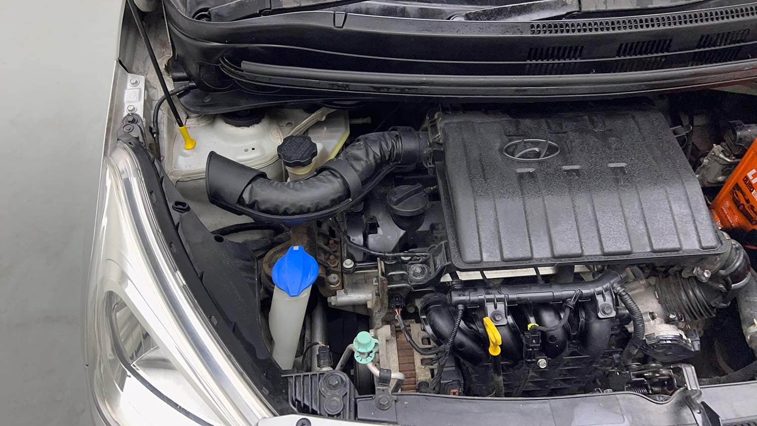 Used 2016 Hyundai Grand i10 Sportz 1.2 Kappa VTVT Petrol Manual engine ENGINE RIGHT SIDE VIEW